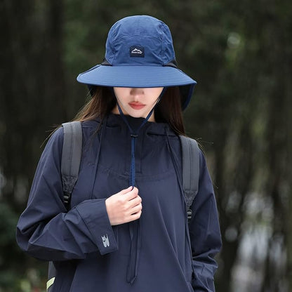 Outdoor Sun Protection Hat - Unisex Summer FishermanHat with Neck Flap | UV-Resistant, Parent-Child Style |Ideal for Camping & Hiking