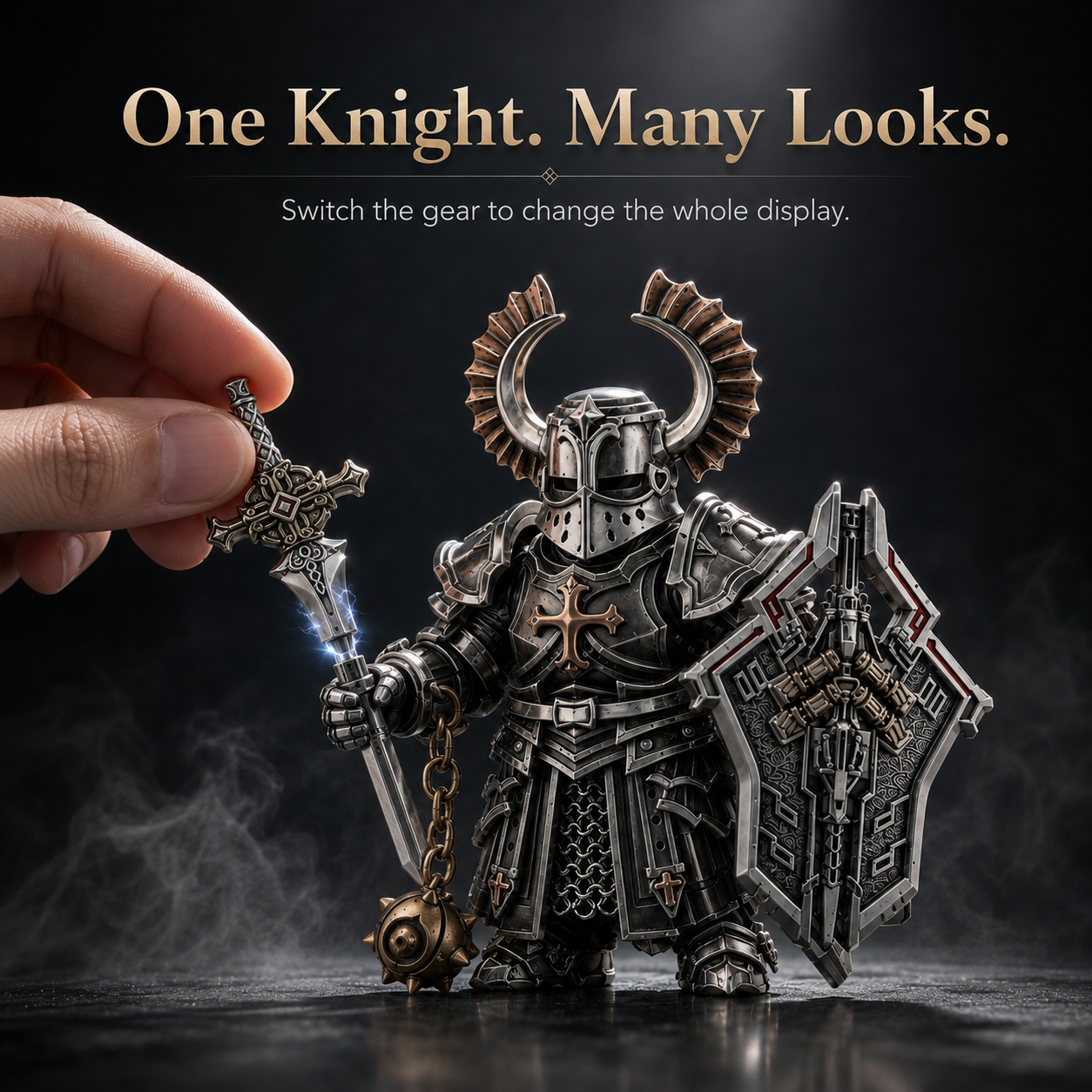 ⚔️ Magnetic Detachable Armored Knight Action Figure with Modular Wings & Weapons 🛡️