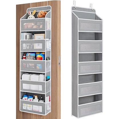 🔥 50% OFF 5-Tier Over-the-Door Organizer – Extra Side Mesh Pockets for More Storage 🚪