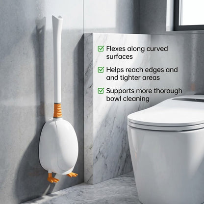 Cute Duck Silicone Toilet Brush – Flexible Deep-Clean Design