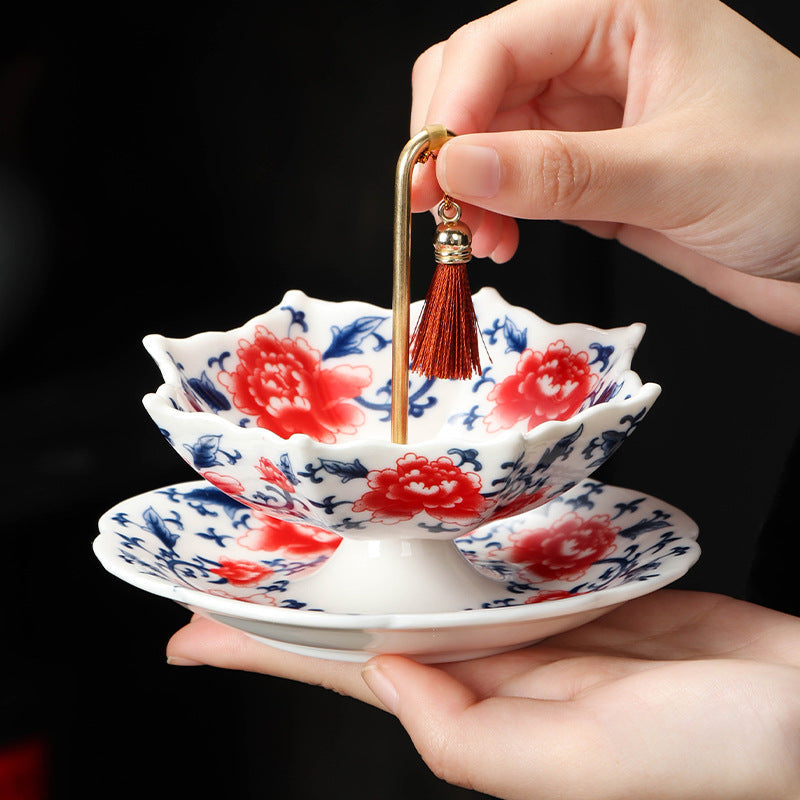 🍵5 Thousand Years Blue and White Porcelain Umbrella Tea Infuser Set
