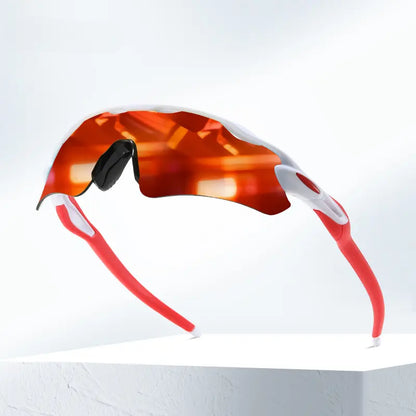 Windproof Polarized Sports Sunglasses – Mirrored Anti-Glare Cycling Shades