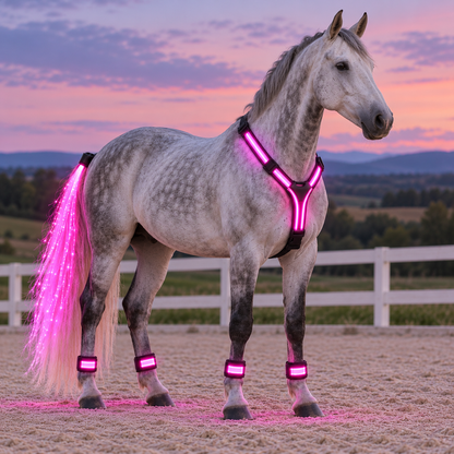 ✨49% OFF🌈🐎 Ride in Color! LED Horse Light Set – Blue, Green & Pink