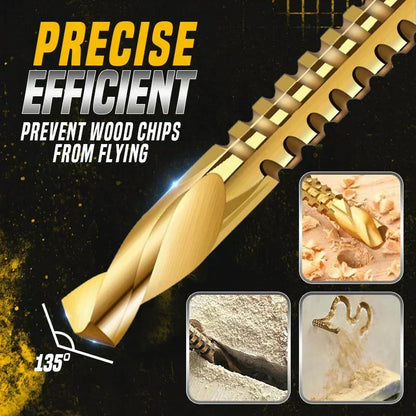 🔥 50% OFF Today ⚡ 6-Piece Titanium Serrated Drill Bit Set