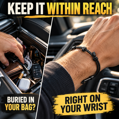 🎁 BUY 1 GET 1 FREE | Emergency Escape Bracelet – Discreet Glass Breaker & Hidden Self-Rescue Tool