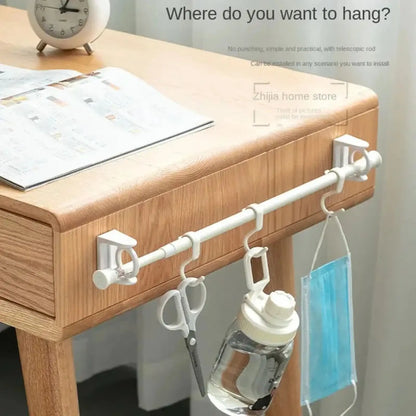 360° Rotating Adhesive Wall Holder – No-Drill Multi-Purpose Pole & Handle Organizer for Bathroom & Kitchen