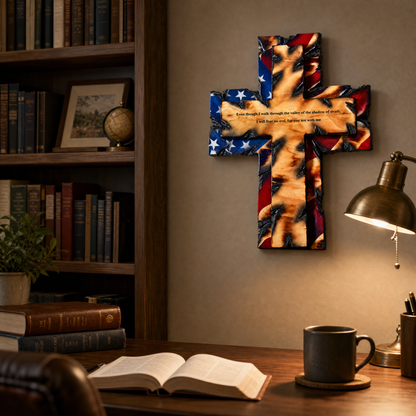 🎁🎉Only $49.99 This Week🌟🎉Patriotic American Flag Wooden Cross Wall Decor