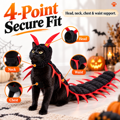 🎃 Creepy-Cute Halloween Centipede Pet Costume – 3D Crawling Outfit for Dogs & Cats 🐾