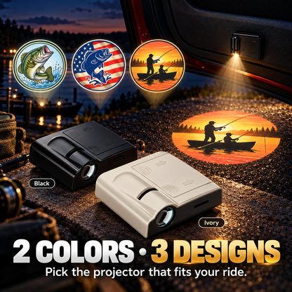 🐟 Night Fishing Car Door Logo Projector Light