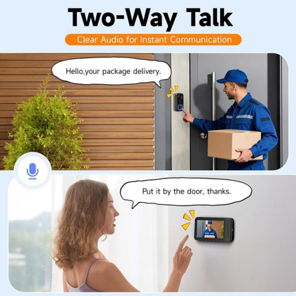 🔔 EntryView 1080P Video Doorbell with 4.3″ Indoor Screen — No App or Home Wi-Fi