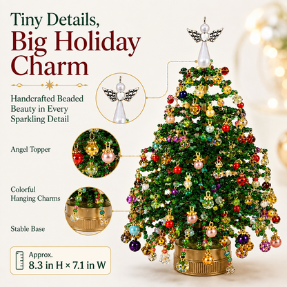 🎄 DIY Beaded Christmas Tree Craft Kit - Tabletop Holiday Decoration✨