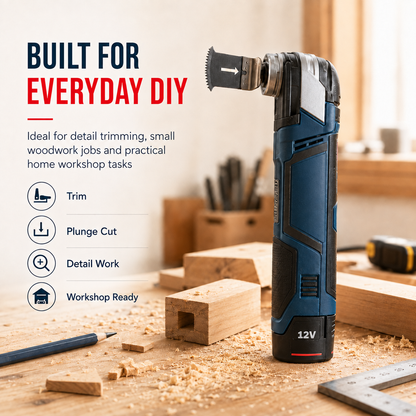 🔧 12V Cordless Precision Cutter – Compact Multi-Function DIY Detail & Plunge Cutting Tool🔧