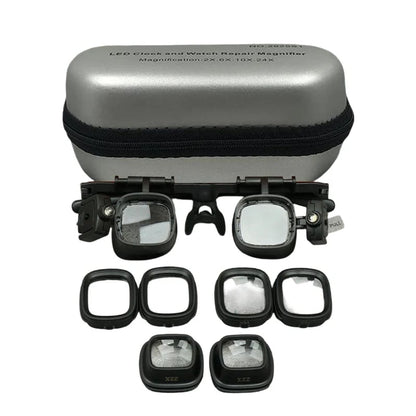 🔬LAST DAY SALE 49%OFF✨ Precision LED Magnifier Glasses – Interchangeable Lenses, Dual LED, Hands-Free 💡