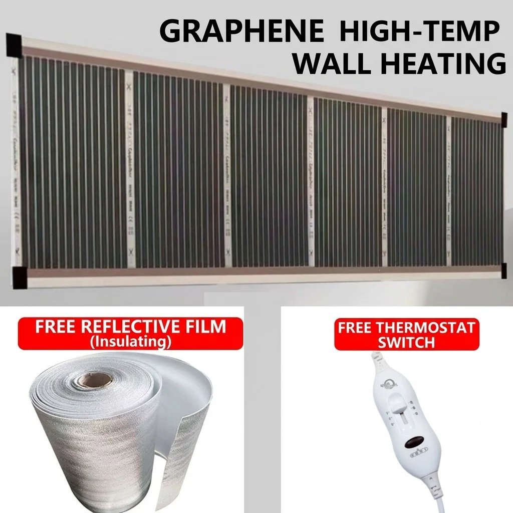 🎉3-Second Rapid Heating Honeycomb Graphene Far-Infrared Ceramic Wall Heater | Low Noise, Energy Efficient Indoor Wall Mount Space Heater