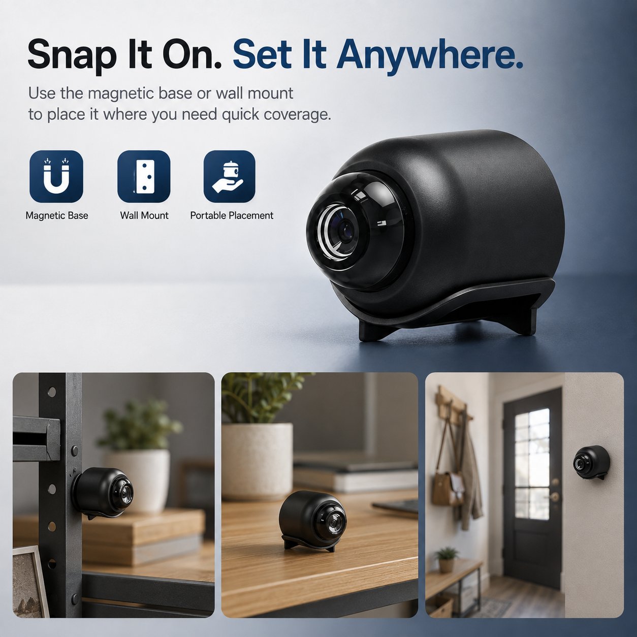 X5 Wireless Security Camera – 720P HD Portable Magnetic WiFi Camera with Motion Detection