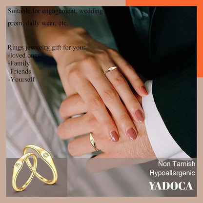 14 Karat Plated Gold Filled Initial Band Dainty Stacking Rings