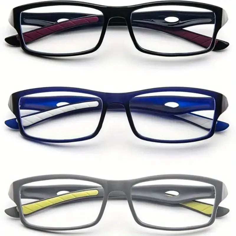 6PCS New Men's and Women's Retro Square High-definition Reading Glasses