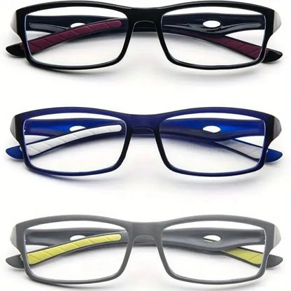 6PCS New Men's and Women's Retro Square High-definition Reading Glasses