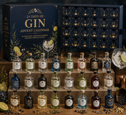 🎁 HOLIDAY SPECIAL – 49% OFF | 2026 Gin Blind Box – 24 Days of Festive Miniature Surprises 🍸✨