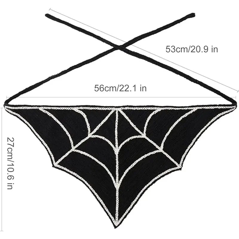 🕷️ Halloween Spider Web Knit Headscarf 🕷️