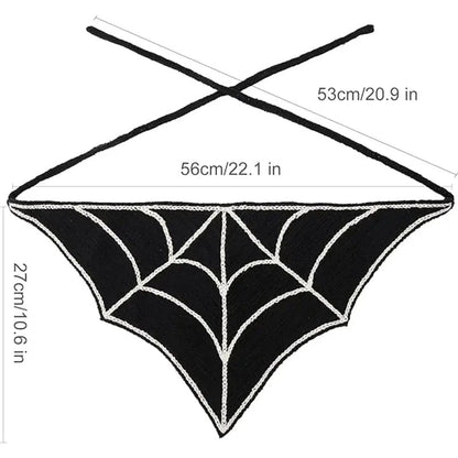 🕷️ Halloween Spider Web Knit Headscarf 🕷️