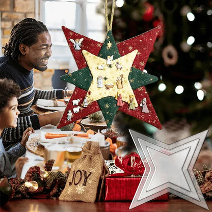 New Christmas Patchwork Star Template Set-- With Instructions