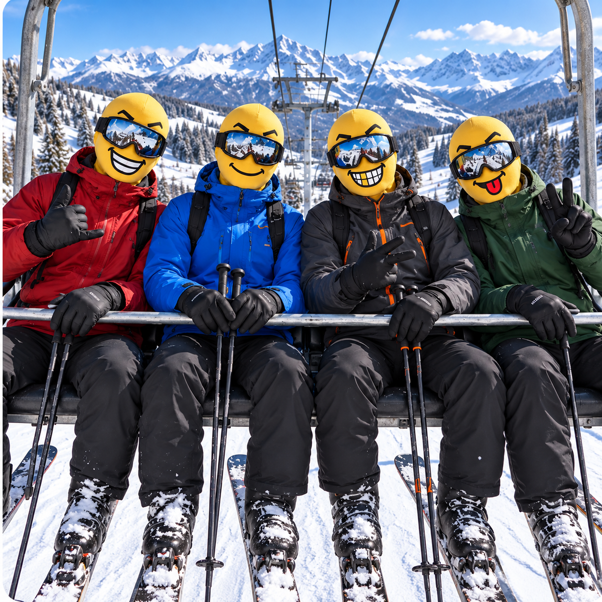 😎 Funny Face Ski Mask – Full-Cover Winter Balaclava