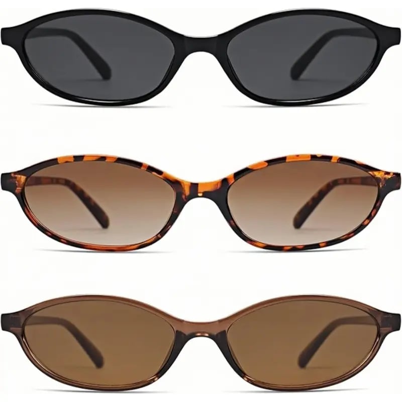 ✨👓〖Summer Turn Up〗3 PCS Retro Oval Sunglasses for Women(🔥Buy 2 Get EXTRA  10% OFF)