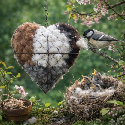 🔥Buy 2 Save 10%🕊️ Handmade Alpaca Fiber Bird Nesting Heart