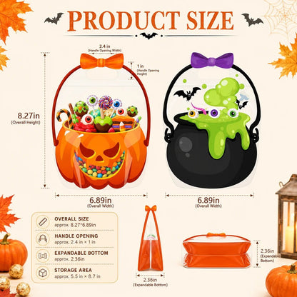 🔥Last Day 50% OFF - 🎃Halloween Bags Plastic Halloween Goodie Bags