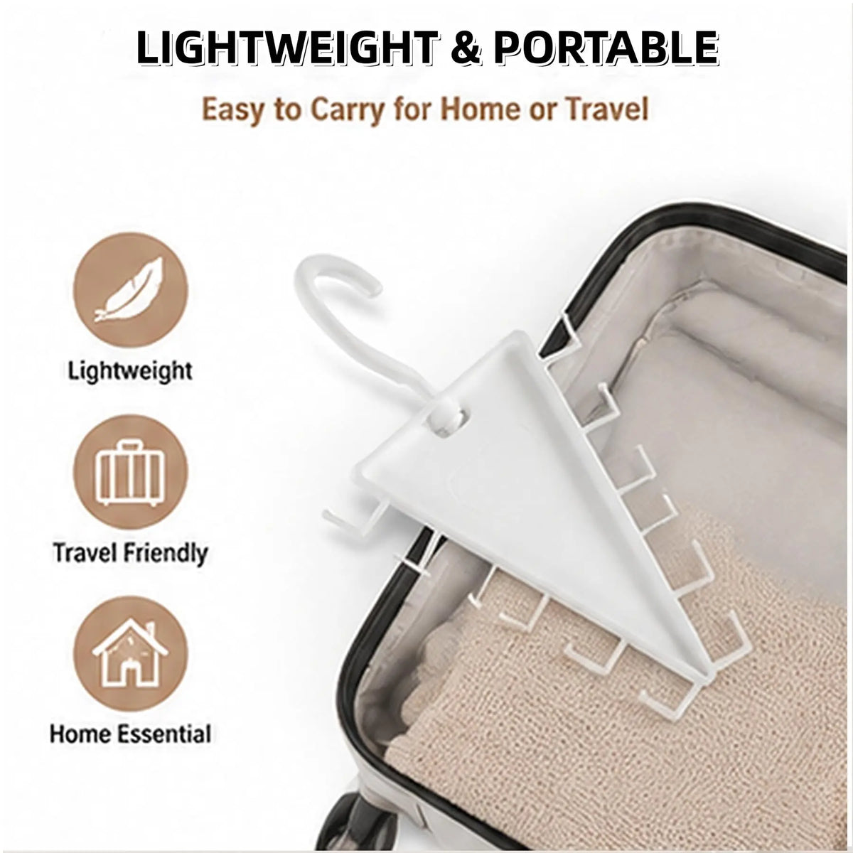 V Shaped Double-Sided Closet Organizer Hanger, 360° Rotatable Space Saving Clothes Hanger Organizer, Multi-Layer Vertical Storage Rack with 12 Hooks for Shirts, Jackets, Pants