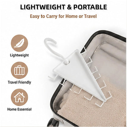 V Shaped Double-Sided Closet Organizer Hanger, 360° Rotatable Space Saving Clothes Hanger Organizer, Multi-Layer Vertical Storage Rack with 12 Hooks for Shirts, Jackets, Pants