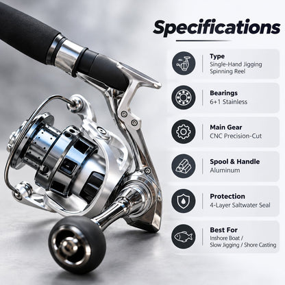 🔥HOT SALE🔥🎣 Single-Hand Jigging Reel