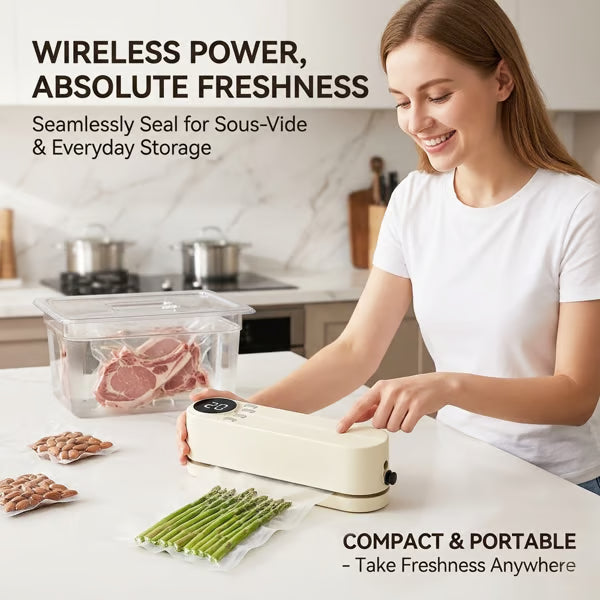 🥑✨Mini Vacuum Bag Sealer – Cordless Handheld Food Sealing Machine