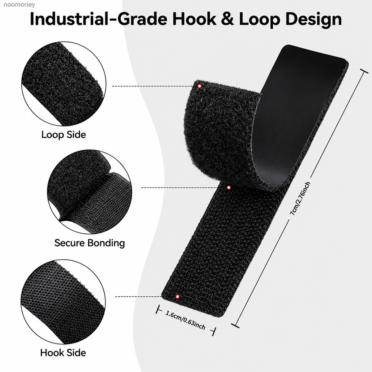 🔗 Heavy-Duty Self-Adhesive Hook & Loop Strips – Reusable, Water-Resistant & Cut-to-Fit