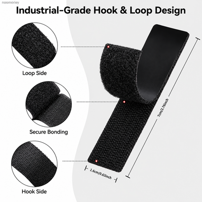🔗 Heavy-Duty Self-Adhesive Hook & Loop Strips – Reusable, Water-Resistant & Cut-to-Fit