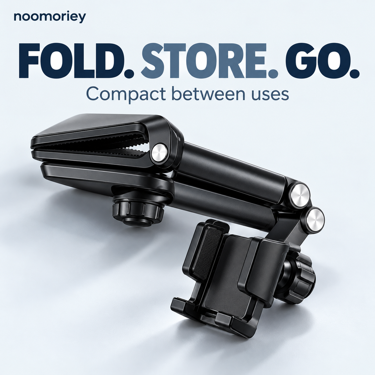 Foldable Car Phone Holder – Adjustable Clip-On Mount