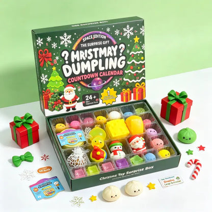 Christmas Squishy Advent Calendar Bundle | Halloween & Holiday Fidget Toy Countdown Calendars, 24 Surprise Squishies Each