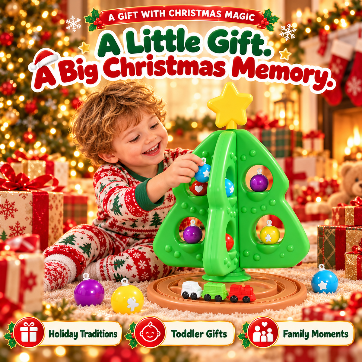 🎄🎁 My First Christmas Tree | Toddler Decorating Toy Set with Ornaments & Mini Train 🚂