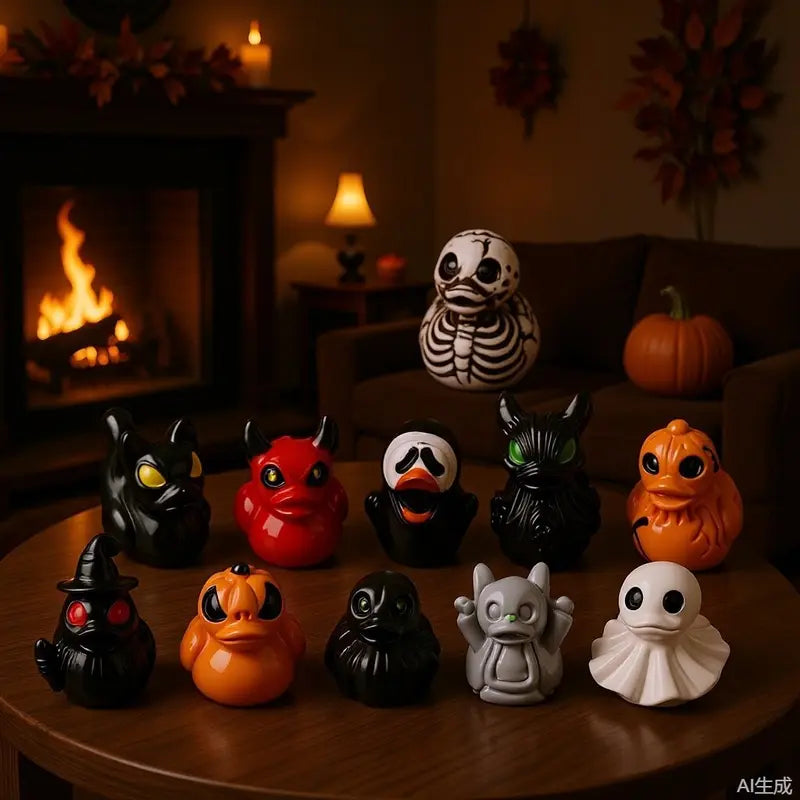 Mini Devil Ghost Skull Resin Ducks