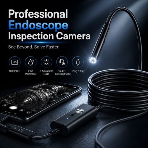 2026 New Arrival | HD Endoscope Camera – Waterproof Inspection Camera