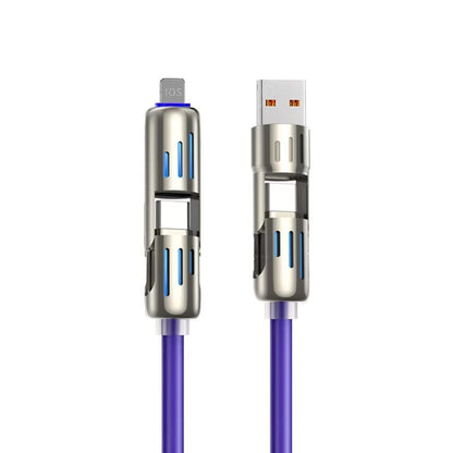 🎉 Buy 1 Get 1 Free! 6.6FT 4-in-1 Fast Charging USB Cable (USB-A/Type-C/Lightning) Aluminum