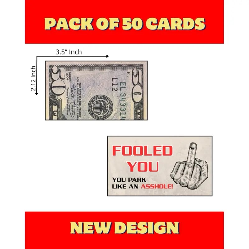 Hot Sale 49% OFF!!⚡50K+ SOLD!🔥🔥Prank Cards Funny Bad Parking Warning Cards
