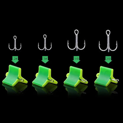 🌟💥 Spring‑Loaded Treble Hook Protector Caps🎣--Keep Treble Hooks Covered, Organized &amp; Ready to Fish.