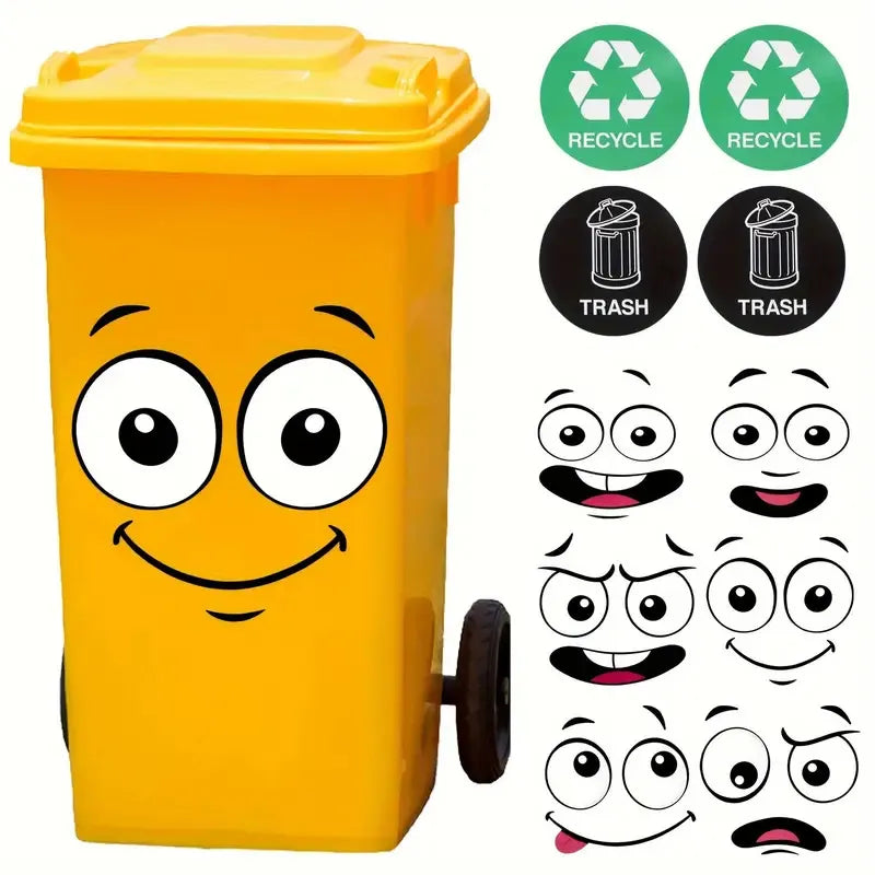 🌱 Eco-Friendly Funny Face Sticker Set