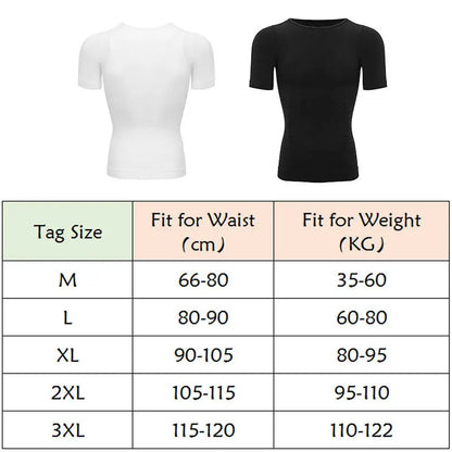 🔥 50% OFF 💪 Men's Seamless Compression Shirt – Tummy Control & Body Shaping Tee