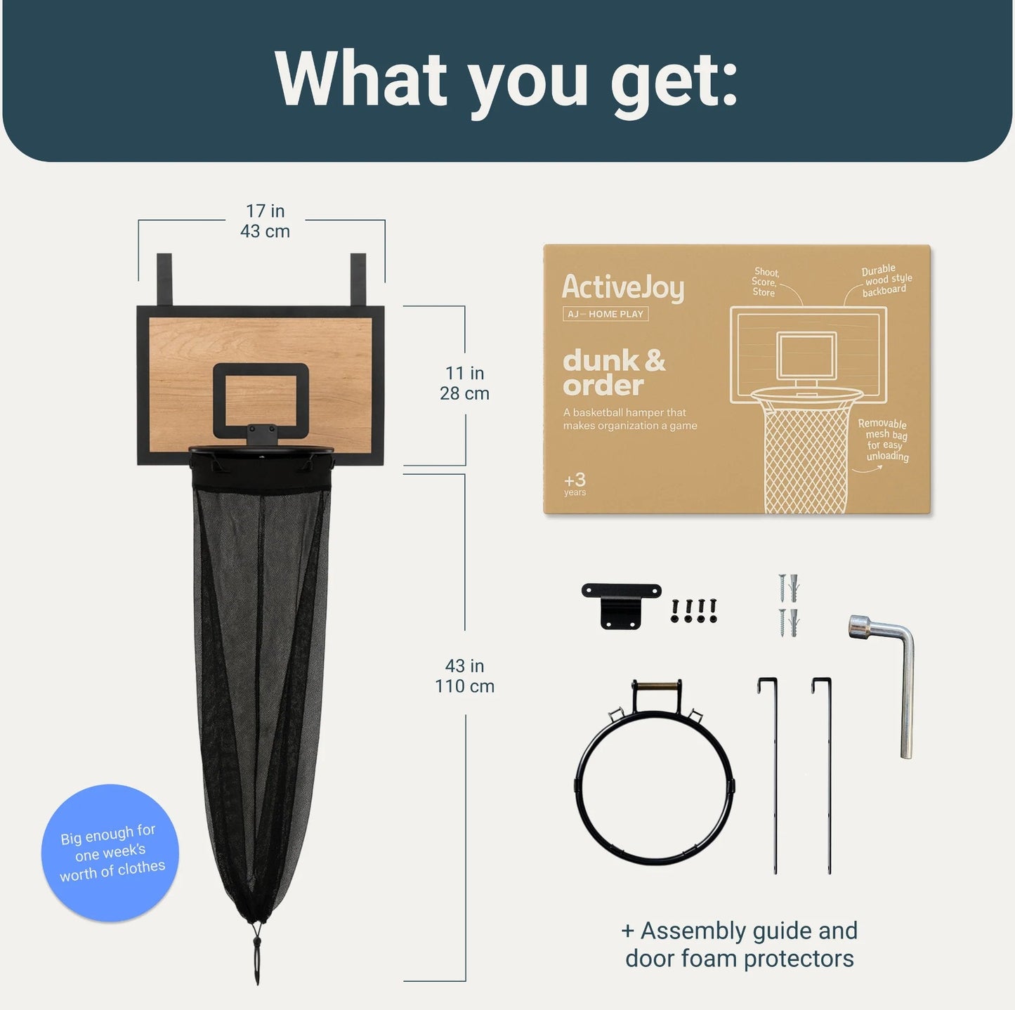 Laundry Basketball Hamper