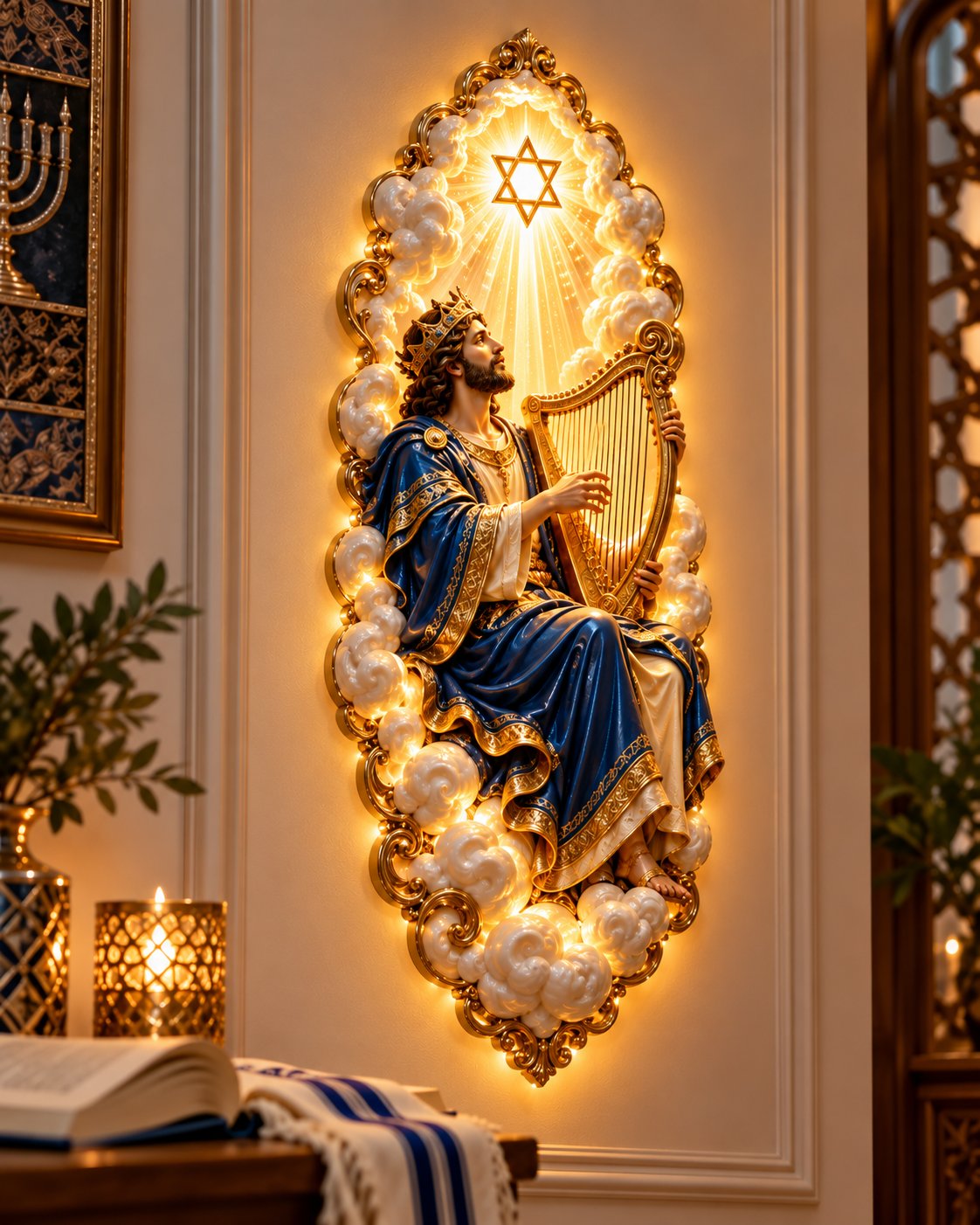 ✡️Last Day 49%Off💎Jewish Heritage Illuminated Wall Art – High Priest Inspired Design