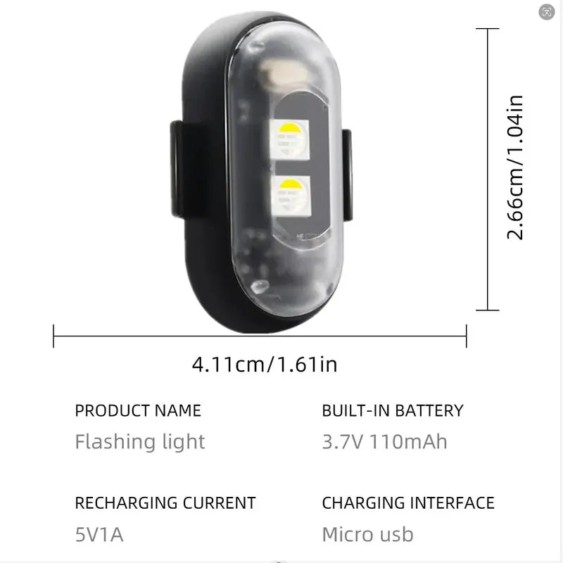 RGB Led Aircraft Strobe Light Remote Wireless