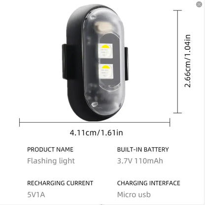 RGB Led Aircraft Strobe Light Remote Wireless